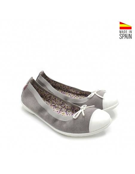 BAILARINAS de PIEL para NIÑA grises