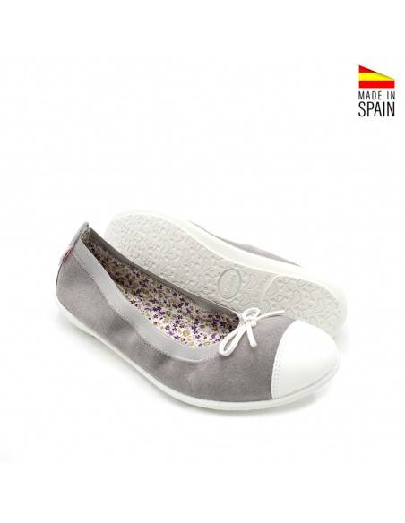 manoletinas de niña grises