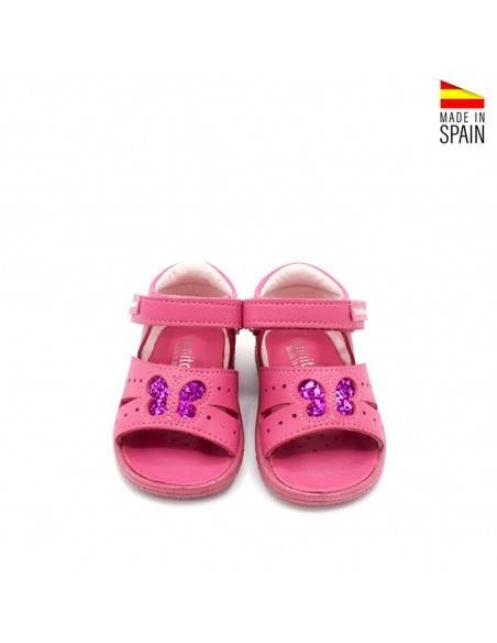 sandalias de bebe niña fucsia