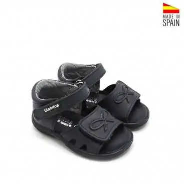 sandalias de bebe azul marino