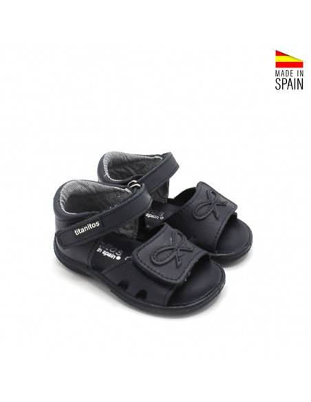 sandalias de bebe azul marino