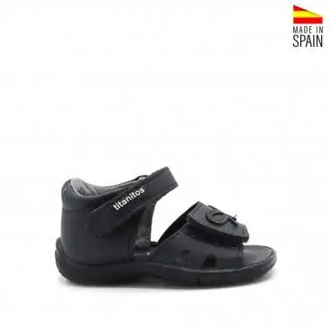 sandalias de bebe niña azul marino