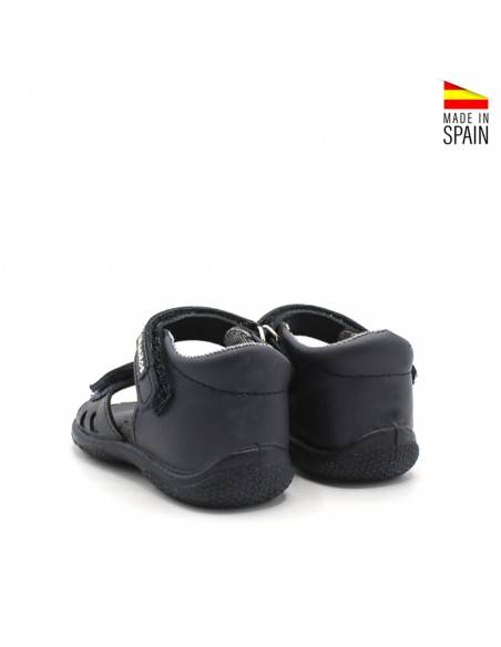 sandalias para bebe niña azul marino