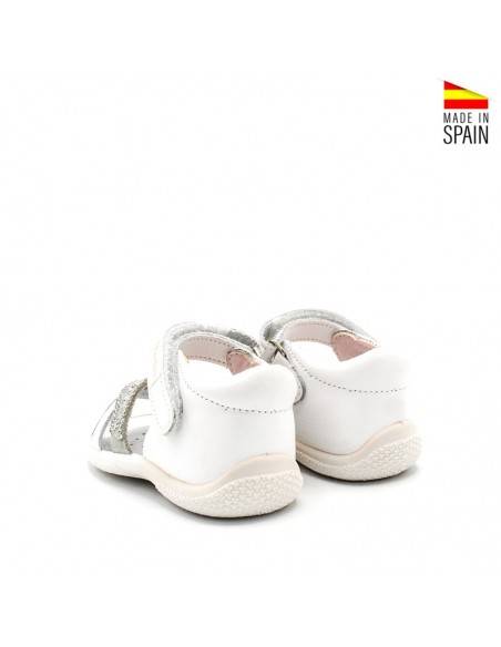 SANDALIAS DE BEBE PIEL BLANCAS