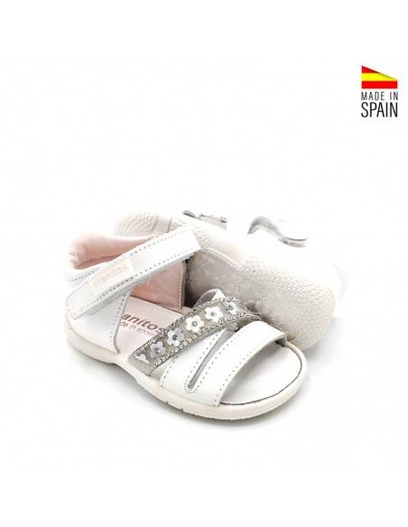 SANDALIAS DE BEBE BLANCAS