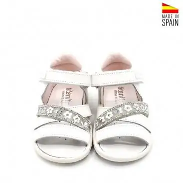 SANDALIA BEBE NIÑA BLANCA