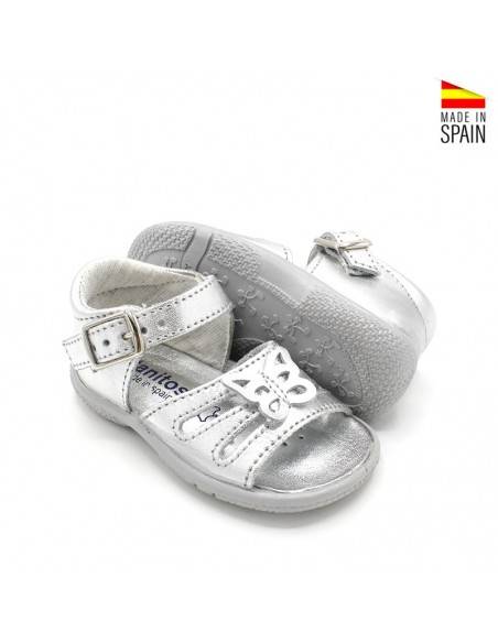 SANDALIAS BEBE NIÑA PLATEADAS