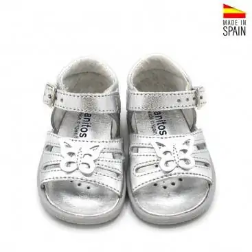 SANDALIAS BEBE NIÑA PLATA