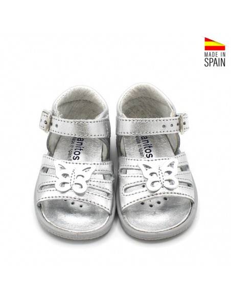 SANDALIAS BEBE NIÑA PLATA