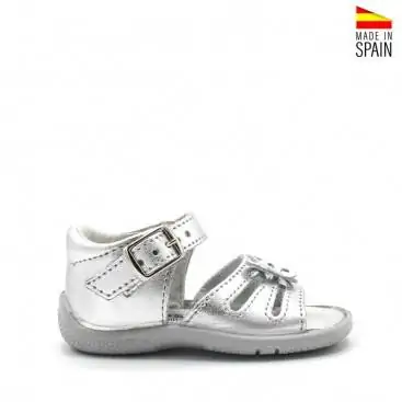 SANDALIAS DE NIÑA plateadas