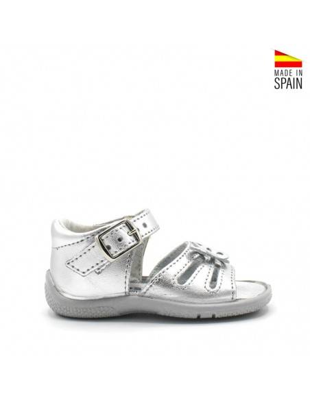 SANDALIAS DE NIÑA plateadas