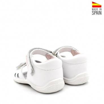 sandalias para bebe blanca