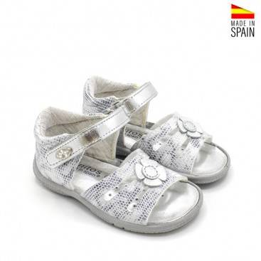 sandalias de bebe plata