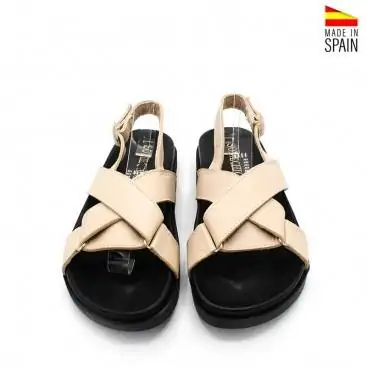 SANDALIAS PLANAS BEIGE DE MUJER