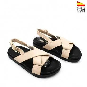 SANDALIAS PLANAS PIEL DE MUJER