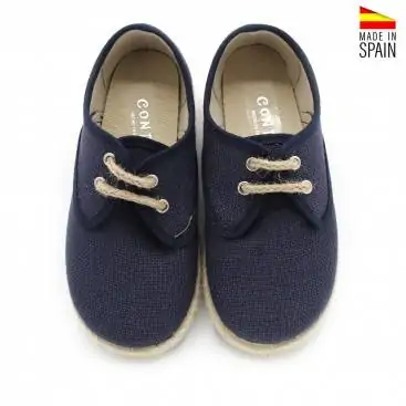 blucher azul marino niño lino
