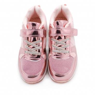 zapatillas de niña con glitter rosas