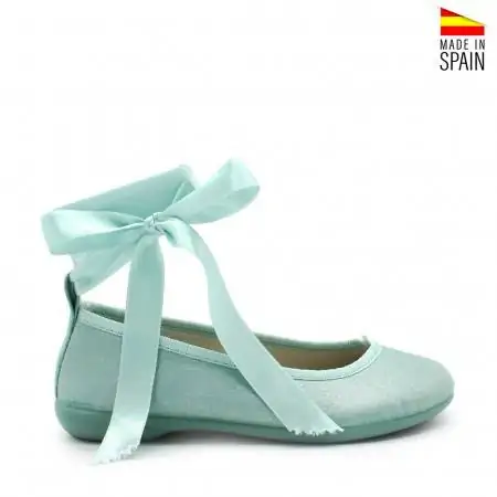 bailarinas comunión niña verde agua