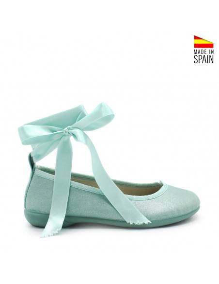 bailarinas comunión niña verde agua