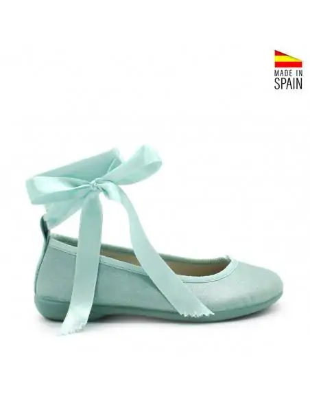 bailarinas comunión niña verde agua