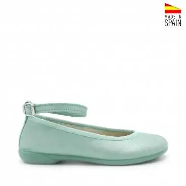 zapatos comunión niña verde agua