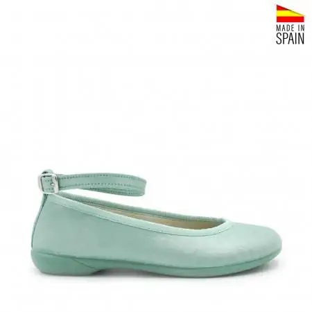 zapatos comunión niña verde agua