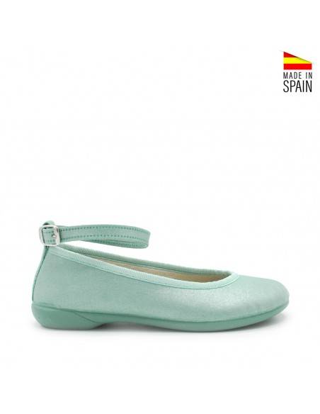 zapatos comunión niña verde agua
