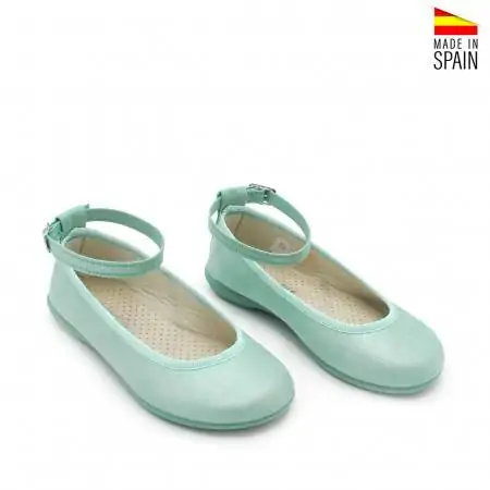 manoletinas niñas verde agua