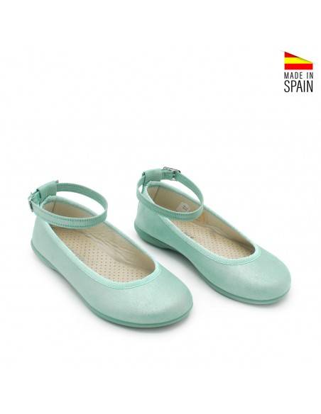 manoletinas niñas verde agua