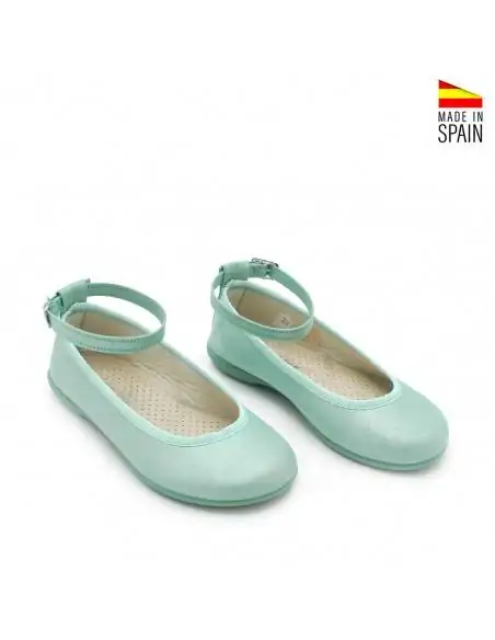 manoletinas niñas verde agua