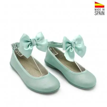 zapatos de vestir para niña verde agua