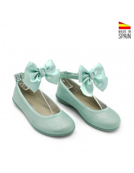zapatos de vestir para niña verde agua