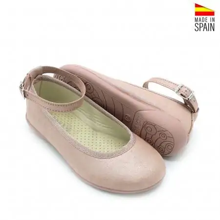 bailarinas de tela color maquillaje para niña