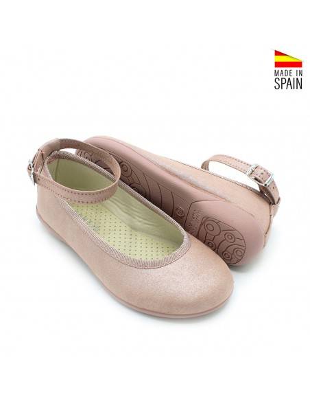 bailarinas de tela color maquillaje para niña