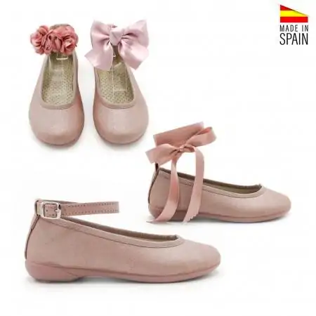 zapatos comunión rosa maquillaje