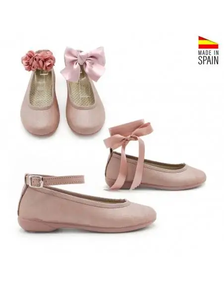 zapatos comunión rosa maquillaje