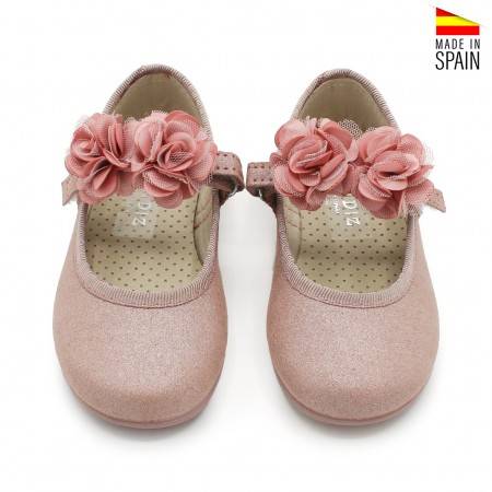 flor rosa zapatos