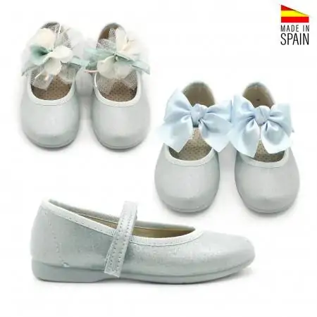 zapatos lazo azul celeste