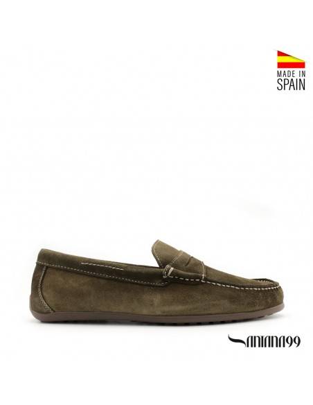 mocasines hombre verdes