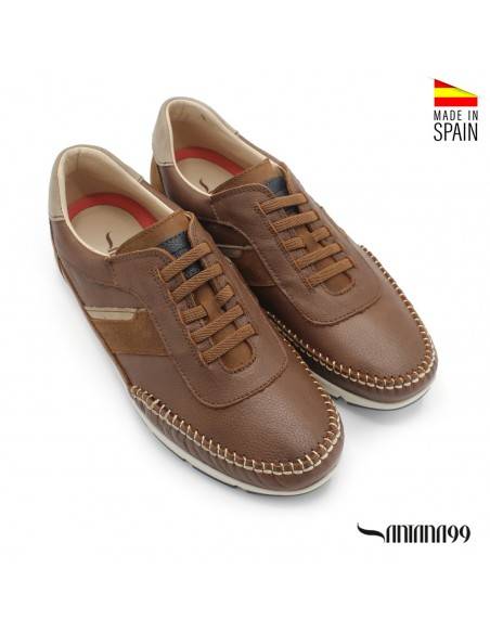 ZAPATILLAS DE PIEL PARA HOMBRE