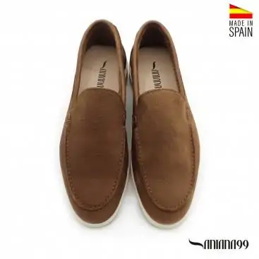 mocasín cuero hombre