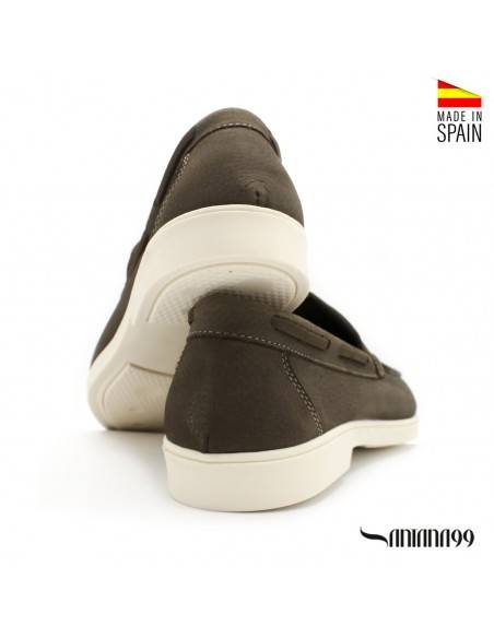 mocasín de hombre verde