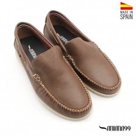 MOCASINES MARRONES DE PIEL