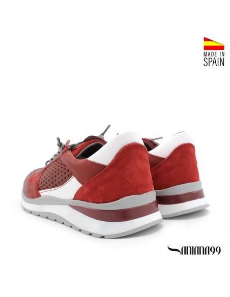 zapatillas deportivas hombre piel rojas