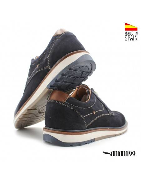 blucher verano hombre azul marino