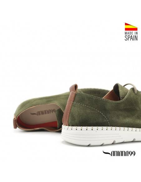zapato hombre serraje verde