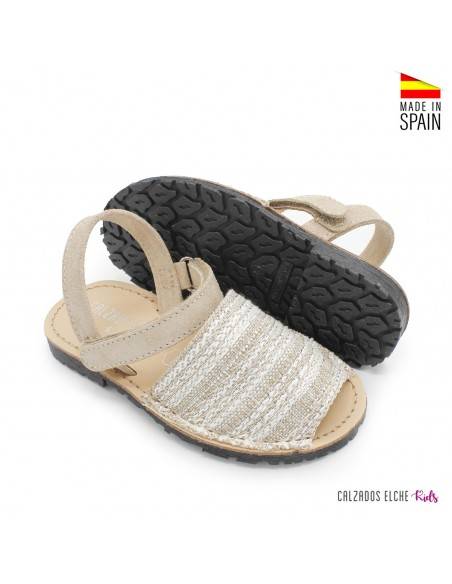 menorquinas infantiles beige