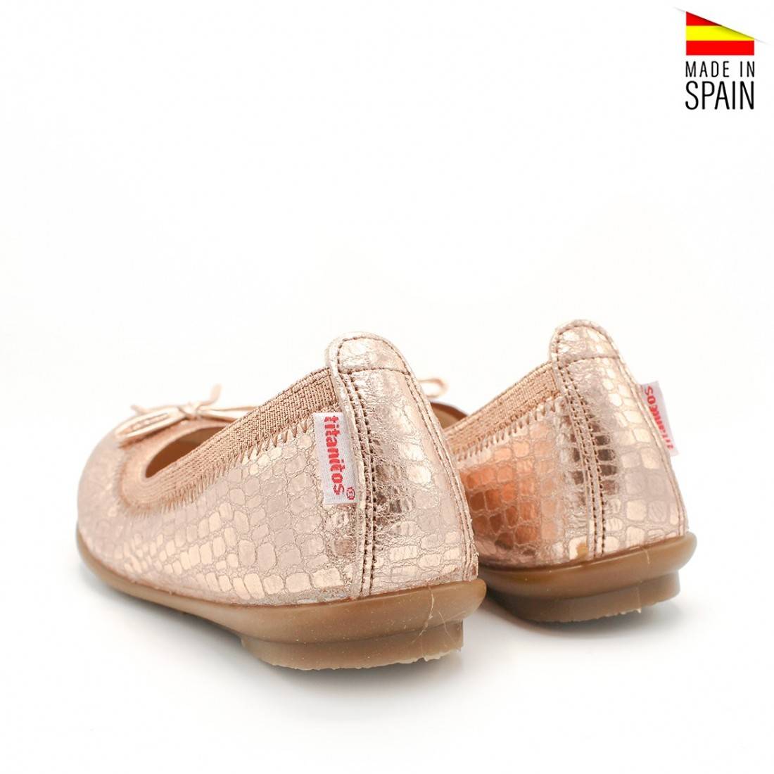 Zapatillas Mujer 48 Horas Manoletinas De Piel Color Champán Con