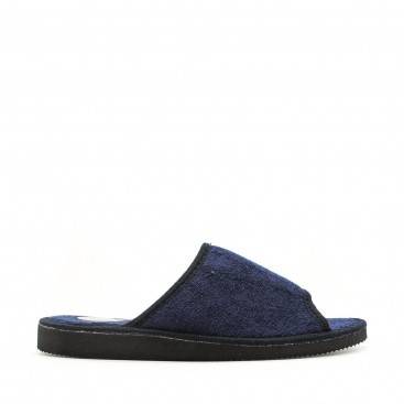zapatillas casa hombre tallas grandes azul abiertas