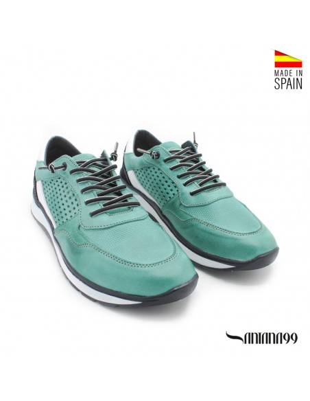 zapatillas casual hombre turquesa